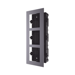 [DS-KD-ACF3(O-STD) /PLASTIC/MALETA] BASE 3 ESPACIOS HIKVISION PARA VIDEOPORTERO MODULAR DS-KD-ACF3 / PLÁSTICO (EMPOTRAR) / MARCA HIKVISION / MALETA