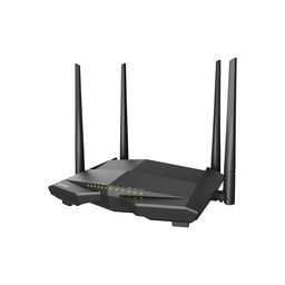 [V12] MODEM ROUTER AC1200 BANDA DUAL WI-FI GIGABIT VDSL/ ADSL / VELOCIDADES SIMULTÁNEAS DE 867 MBPS EN 5 GHZ Y 300 MBPS EN 2.4 GHZ / SOPORTA IPV4 E IPV6 / 4 PUERTOS ETHERNET GIGABIT / TEMPERATURA DE OPERACIÓN 0℃~40℃ (32℉ ~104℉) / COMPATIBLE CON 35B DE VDSL2, VDSL, ADSL2+, ADSL2 Y ADSL / 4 ANTENAS DE 5 DBI / MARCA TENDA