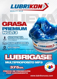 [CLBNGLI3] GRASA MULTIPROPOSITO MP3/ PREMIUM NGLI3/ PESO 375GR/ MARCA LUBRIKON