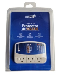 [L-VP3OPC-B] PROTECTOR DE VOLTAJE | SUPRESOR DE PICOS | 120V, 60HZ | 3 TOMAS | 4 LUCES LED | CUERPO DE POLICARBONATO RETARDA LLAMA | CORRIENTE 15A Y POTENCIA DE 1800W | TIEMPO DE CONEXIÓN 30 SEGUNDOS | IDEAL PARA PEQUEÑOS ELECTRODOMÉSTICOS Y DISPOSITIVOS ELECTRÓNICOS | MARCA LOGAN