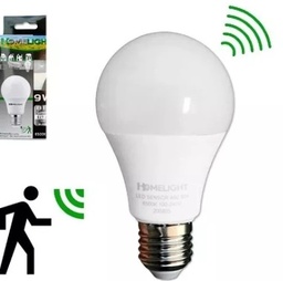 [BMHOME27-9WMOV] BOMBILLOS LED 9W  MARCA: HOMELIGHT | TIPO E27 | DE 6.500 K | 810 LUMENES | SENSOR DE MOVIMIENTO