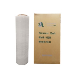 [ENVO2JA] ROLLO DE ENVOPLAST TRANSPARENTE PARA EMBALAJE// 20 MIC // 50 CM DE ANCHO POR 450 M DE LARGO // PESO 4 KG // MARCA 2JA