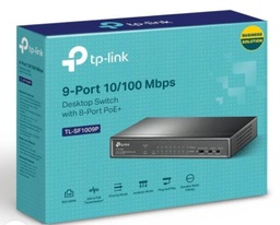 [TL-SF1009P] SWITCH DE ESCRITORIO TP-LINK 9 PUERTOS 10/100 + 8 PUERTOS POE | MODELO TL-SF1009P
