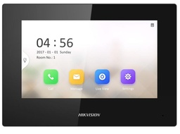 [DS-KH6320-LE1(B)(O-STD)] INTERCOMUNIDOR IP | PANTALLA DE 7” CON CAPACIDAD TOUCH | RESOLUCIÓN DE PANTALLA 1024 X 600 | POE ESTANDAR | VIDEO EN VIVO DE LA ESTACIÓN Y CÁMARAS CONECTADAS | MICROFONO Y ALTAVOCES INTEGRADOS | TECNOLOGIA DE REDUCCIÓN DE RUIDO | CAPACIDAD: ESTACIONES X 5, EXTENSIONES EXTERNAS X 8 | INTERFAZ RJ-45 10/100 MBPS X 1 | PROTOCOLO DE COMUNICACIÓN TCP/IP, RTSP | ENTRADAS DE ALARMAS X 8 | MARCA HIKVISION
