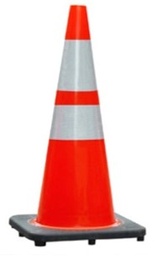 [TRAFFCONE50] CONO DE SEGURIDAD//MATERIAL PVC//COLOR NARANJA CON BANDA REFLECTIVA//ALTURA 20" (50CM)