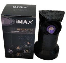 [LNBSINGLEV101] LNB UNIVERSAL//COMPATIBLE CON DVB-S/S2//40 MM DIAMETRO//4K//RESISTENCIA A LA INTEMPERIE//BLACK PRO//MODELO IMAX V-101