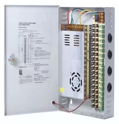 [FUENTE18CH20AMP] FUENTE CENTRALIZADA DE CCTV, 18 CANALES, 20 AMP, 110V Y 220V CON CAJETIN. MARCA U PRODUCTS