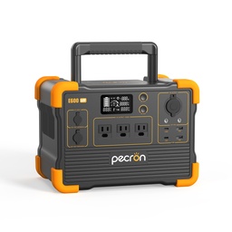 [E600LFP] ESTACIÓN DE PODER PORTÁTIL,1200W AC,GRAN CAPACIDAD DE 614WH (25.6V/24Ah),PANTALLA LCD,SILENCIOSO POR DEBAJO DE 50DB,BATERÍAS LIFEPO4,VIDA ÚTIL CON DE +3500 CICLOS DE CARGA,COMPATIBLE CON CARGA SOLAR CON PUERTO DC5521,PUERTOS DE SALIDA: AC X 3; USB A X 2; USB C (100W) X 1; USB C (18W) X 1; AUXILIAR DE CARRO X 1; DC 12V X 1; GX16MF-5 X 1; CARGA INALÁMBRICA (15W), MARCA PECRON