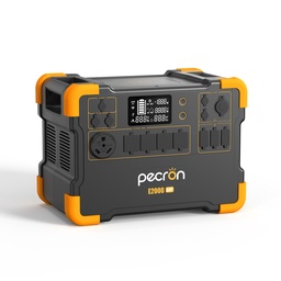 [E2000LFP] ESTACIÓN DE PODER PORTÁTIL,2000W AC,GRAN CAPACIDAD DE 1920WH (25.6V/75Ah), PANTALLA LCD,COMPATIBLE CON EXPASIÓN DE CAPACIDAD CON BATERIAS EXTERNAS (EB3000),BATERÍAS LIFEPO4,VIDA ÚTIL CON DE +3500 CICLOS DE CARGA,COMPATIBLE CON CARGA SOLAR,PUERTOS DE SALIDA: AC X 5; USB A X 4; USB C (100W) X 1; USB C (18W) X 1; AUXILIAR DE CARRO X 1; DC 12V (5525) X 2; CARGA INALÁMBRICA (15W), MARCA PECRON