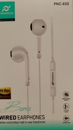 [PN-E02-JACK ] AURICULARES CABLEADOS, 1.2M DE LARGO, INTERFAZ AUXILIAR 3.5MM. MARCA PHONENCIA