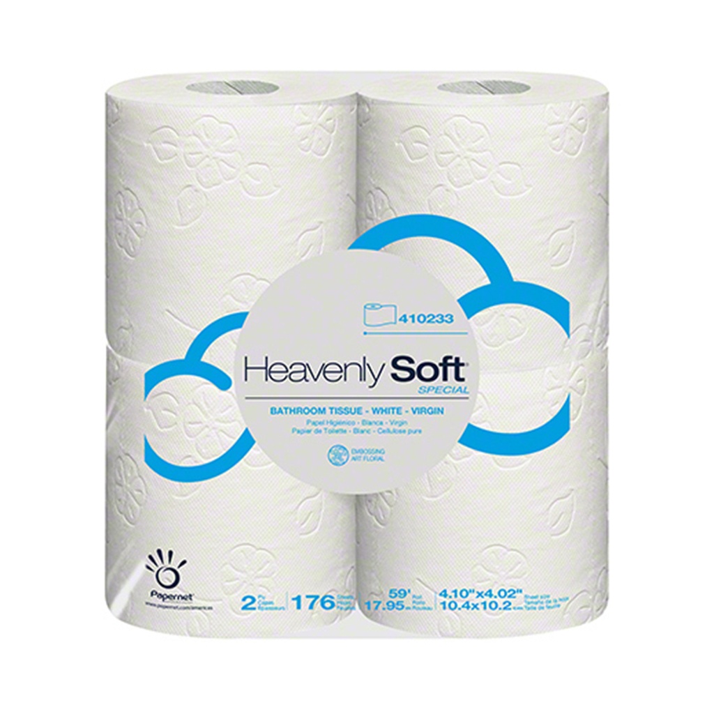 PAQUETE 4 ROLLOS PAPEL HIGIENICO, HEAVENLY SOFT, DOBLE HOJA, 176 HOJAS ...
