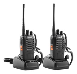 [CLR16A2ACAB] RADIO WALKIE-TALKIE (PAR) DE 2 VÍAS | BATERÍAS DE LITIO DE 1500 MAH | 400-470MHZ | 16 CANALES | LUZ LED INCORPORADA | INCLUYE AURICULAR | BASE RECARGABLE | MARCA LOGAN