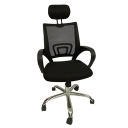 [CEDJYX0033WBLCK] SILLA DE OFICINA TIPO TOKYO / CON REPOSACABEZA/NEGRO/ DIMENSIONES 57*62*110 MARCA ELEDO