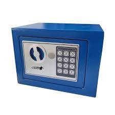 [CLDBS1N-CSA] CAJA FUERTE DIGITAL COLOR AZUL / IGNÍFUGO / ANTIVANDÁLICO / TAMAÑO 23CM*17CM*17CM / BATERÍA: 4X1.5V TIPO AA MARCA LOGAN