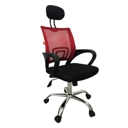 [CEDJYX0033WR] SILLA DE OFICINA TIPO TOKYO / CON REPOSACABEZA/ROJO/ DIMENSIONES 57*62*110 MARCA ELEDO
