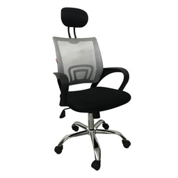 [CEDJYX0033WBKGR] SILLA DE OFICINA TIPO TOKYO / CON REPOSACABEZA/GRIS/ DIMENSIONES 57*62*110 MARCA ELEDO