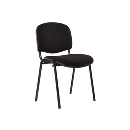 [COFFICECHAIR-A] SILLA DE VISITANTE MODELO A, 4 PATAS CROMADAS, COLOR NEGRO.