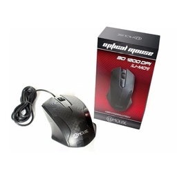 [CRUM01] MOUSE USB MODELO U-M01// 3D 1200 DPI// CABLE 1.4M//COLOR NEGRO// MARCA U