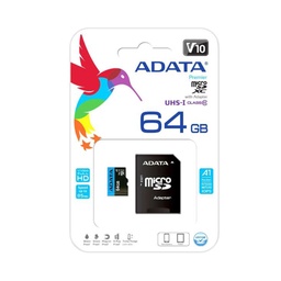 [CMICRO64GB] MEMORIA MICRO SDXC, 64GB,  CLASE 10 UHS, 30 MB/S. MARCA ADATA