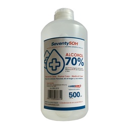 [CS50HALCOHOL500] ALCOHOL ANTISÉPTICO//SOLUCIÓN HIDROALCOHOLICA (ALCOHOL ETÍLICO 70 %)V/V // CONTENIDO 500 ML// HECHO EN USA// MARCA SEVENTY 50H