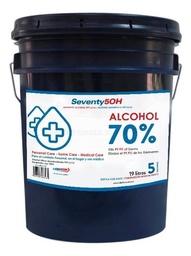 [CS50HALCOHOL70P] ALCOHOL ANTISÉPTICO// SOLUCIÓN HIDROALCOHOLICA (ALCOHOL ETÍLICO 70 %) V/V // CONTENIDO 5 GALONES// 19 LITROS// MARCA SEVENTY 50H