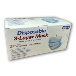 [CMASDESSEL] MASCARILLAS MEDICAS DESECHABLES/ PAQUETE DE 50 UNIDADES/ 3 CAPAS DE PROTECCION// SUAVE,TRANSPIRABLE.