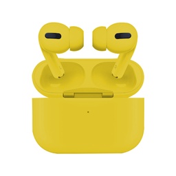 [CAIRPODYL] AUDIFONO, COLOR AMARILLO, AIRPODS PRO MACAROON, BLUETOOTH BT 5.0 DISTANCIA 10-20 METROS, TIEMPO DE CARGA UNOS 40 MINUTOS, BATERIA EN CADA AURICULAR 45 MAH, ESTUCHE DE CARGA 300 MAH.