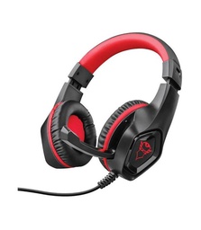 [CAGP40NR] AUDIFONOS GAMER CON MICROFONO / COLOR NEGRO-ROJO.