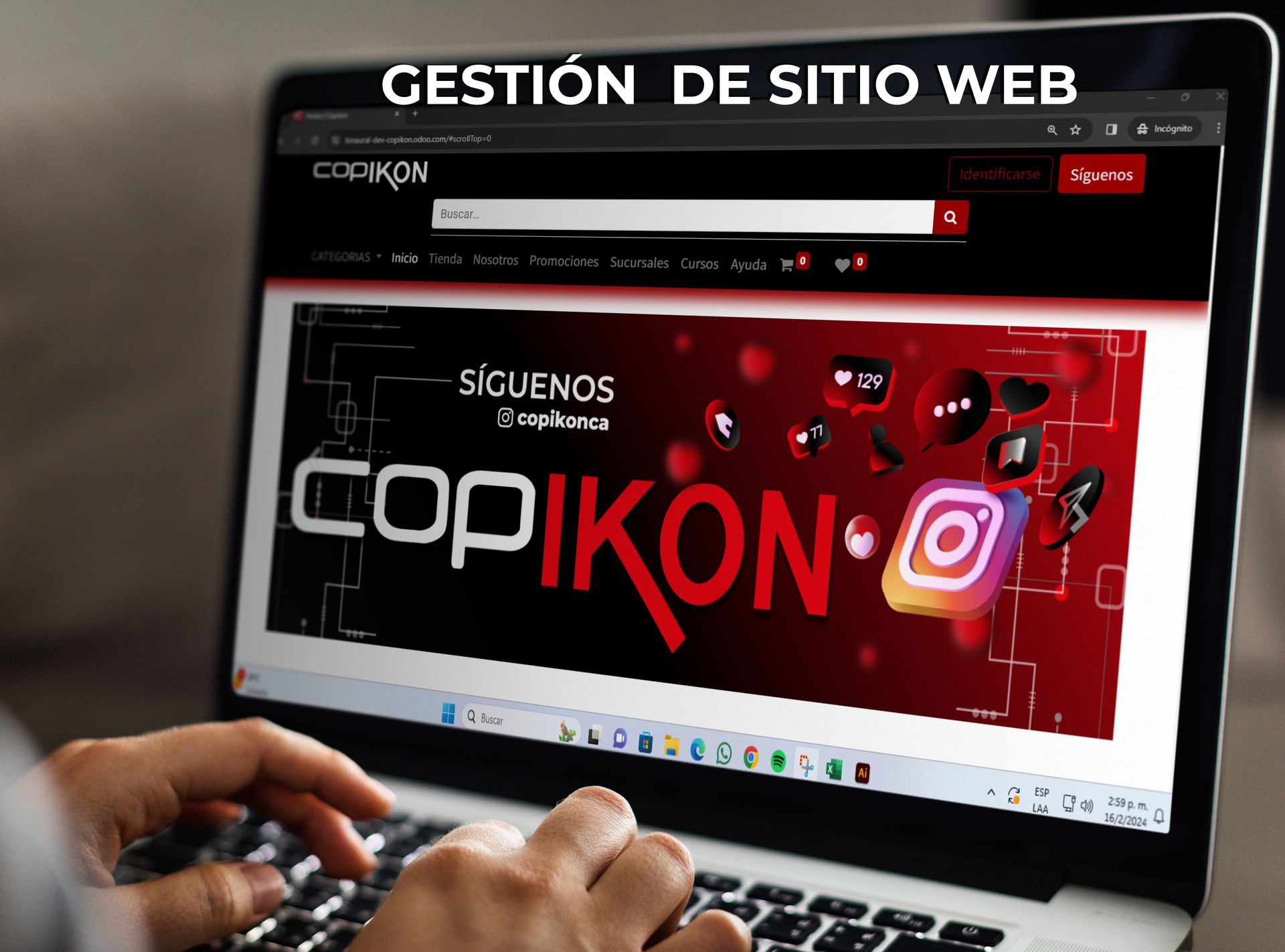 Gestión de Sitio Web Copikon